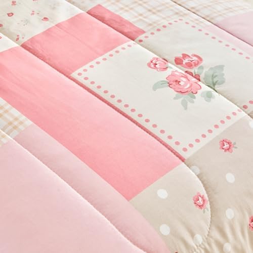 Joyreap 4-Piece Toddler Bedding Set - Pink Flower Plaid