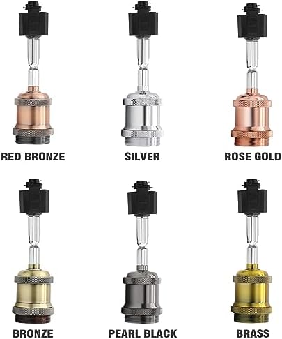 Hiiglxii E26 Track Light Heads Pack of 4 Pear Black