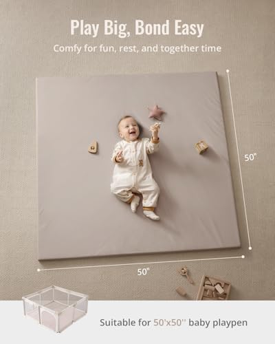 Blissful Diary Vegan Leather Baby Play Mat 50x50