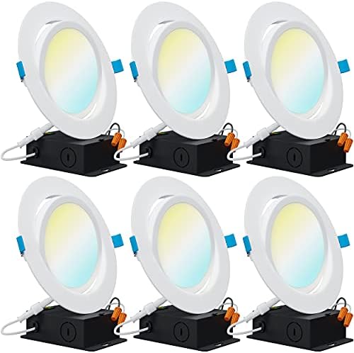 Sunco Lighting 6 Pack Recessed LED Gimbal 6 Inch 12W