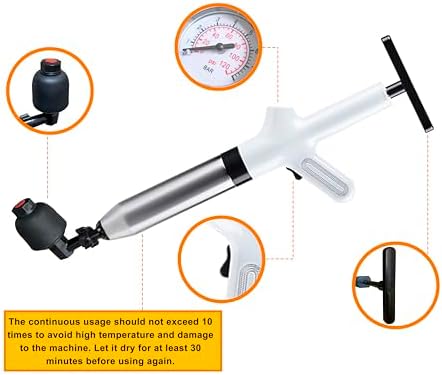 HimaPro High Pressure Toilet Plunger Air Drain Blaster Kit With White Handle