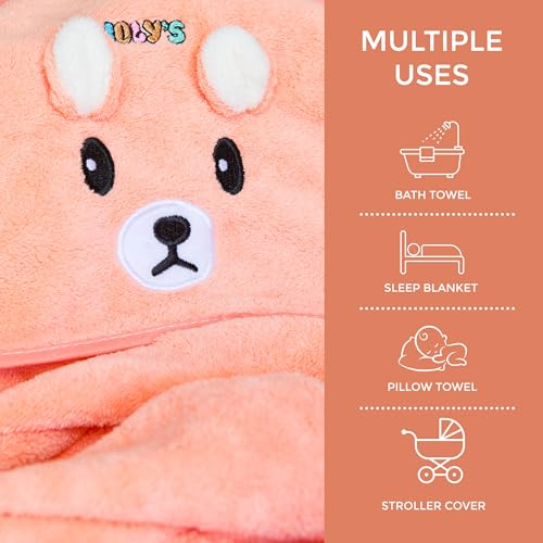 Iolys Hooded Baby Bath Towel Large 41x41