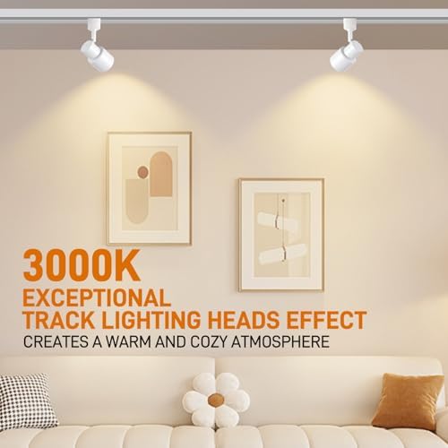 AIBISOD 10W Dimmable H Track Light Heads 4 Pack Warm White