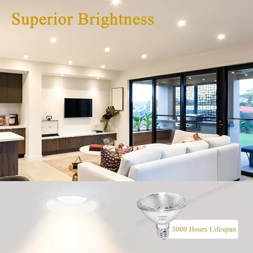 Lachesan PAR30 Halogen Flood Light Bulbs 6pcs 120V Dimmable 2700K Warm White