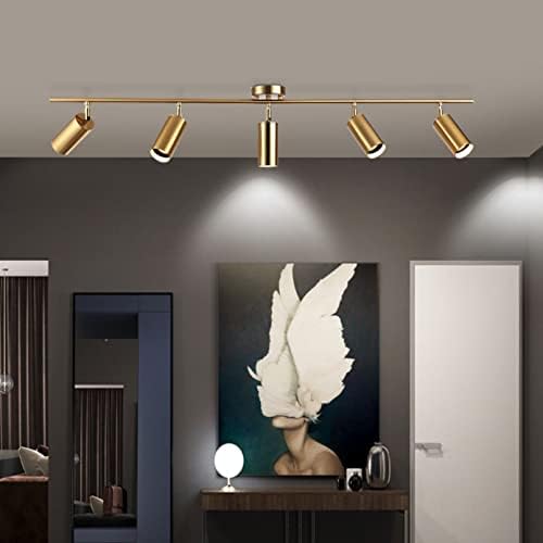 KCO 5-Light LED Track Lighting Kit Brushed Brass 1