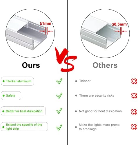 VST 6Pack 1ft Milky White LED Aluminum Channel with V Shape