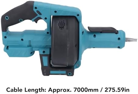 Cordless Electric Drain Auger with Adjustable Speed and Replaceable Hose