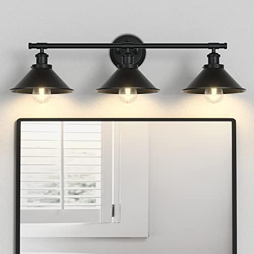 Licperron 3-Light Black Wall Vanity Light Fixture