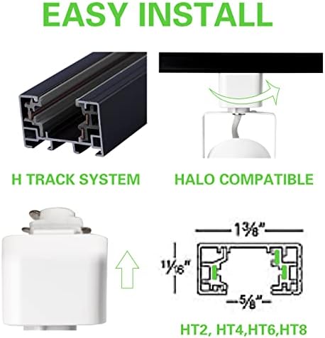 10W H Track Lighting Heads Dimmable LED for Accent Lighting 16Pack