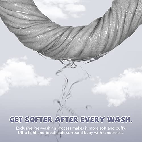 MUKIN Baby Washcloths - 6 Pack Soft Face Cloths for Newborn