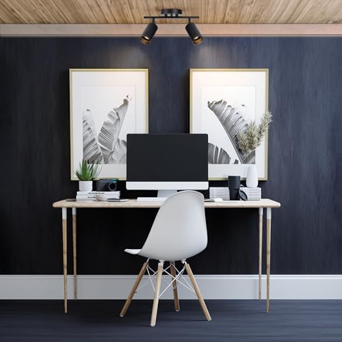 Globe Electric 12 2-Light Track Lighting with Matte Black Shades