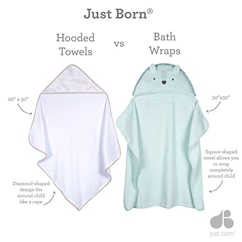 Just Born Hooded Bath Towel with Elephant Design