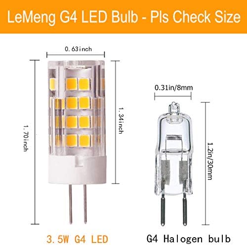 LEMENG G4 35W 12VACDC Warm White LED Bulb Pack of 6