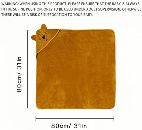 SEVDO 31x31 Baby Bath Towel with Hood