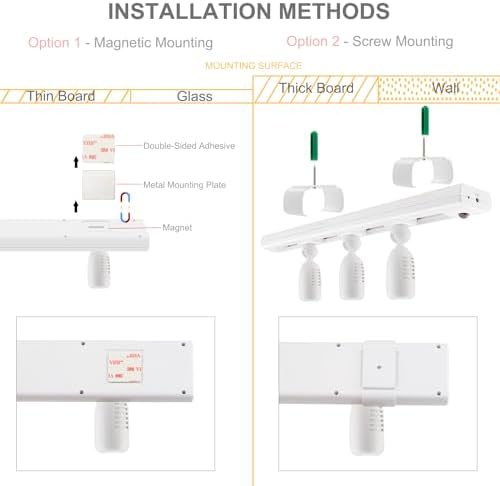 LUXSWAY 3-Head Dimmable Under Cabinet Track Light with Remote