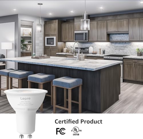 Lepro GU10 LED Bulb 50W Equivalent 55W 5000K Dimmable 40Spotlight 6 Pack