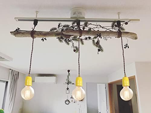 KAYYELAMP Yellow E26 Ceramic Mini Pendant Track Lighting Set of Three