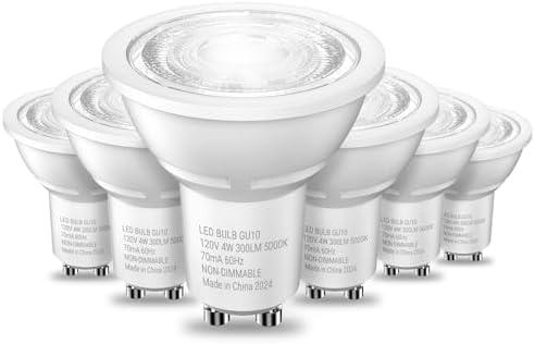 TJOY LED GU10 Bulbs 4W 5000K 6 Pack Non-Dimmable