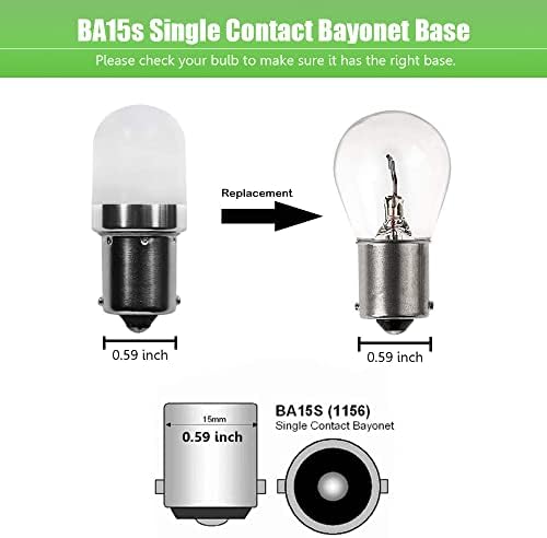 Makergroup 1141 BA15S 12V LED Bulb Pack of 4 Warm White 2700K