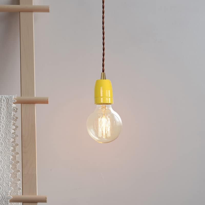 KAYYELAMP Yellow E26 Ceramic Mini Pendant Track Lighting Set of Three