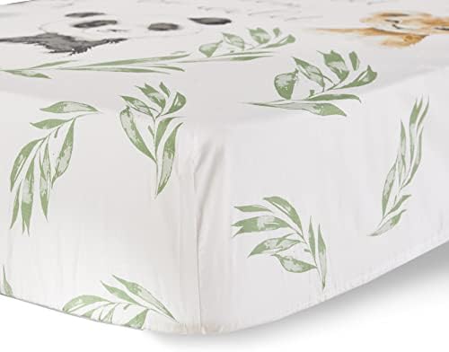 Levtex Baby - Mozambique Crib Fitted Sheet - Jungle Theme - 100 Cotton