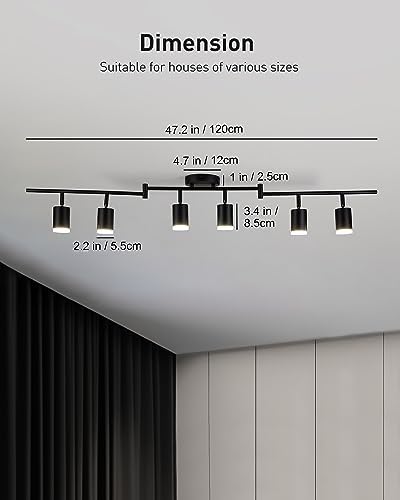 Bojim 6 Light Track Lighting Kit Modern LED Ceiling Light