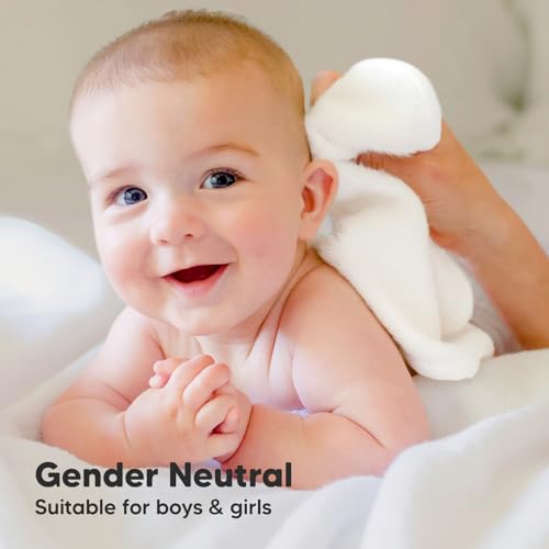 KeaBabies 6-Pack Bamboo Washcloths - 10x10 White