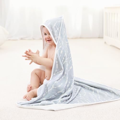 GRSSDER Baby Hooded Towel 2 Pack for Newborns and Toddlers