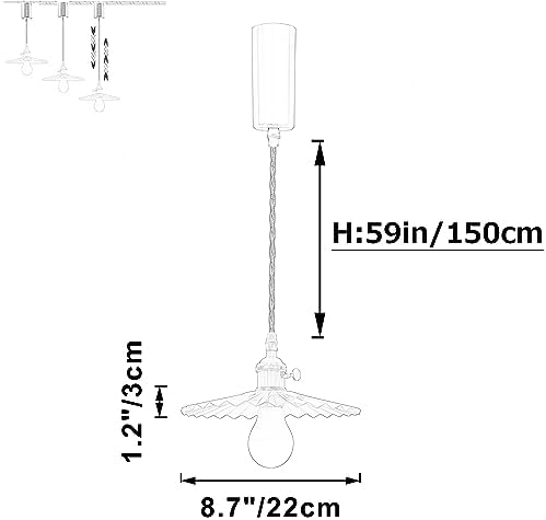 SKIVTGLAMP Remote Control LED Pendant Track Light with Adjustable Height