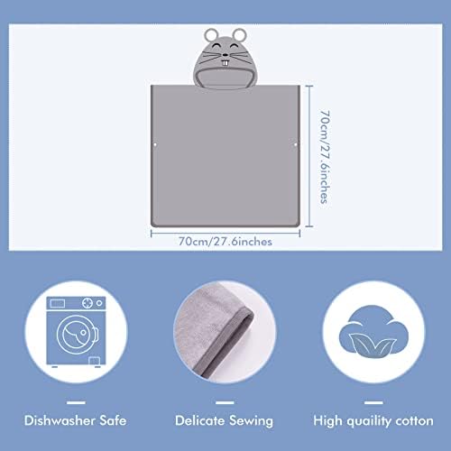 MICHLEY Hooded Baby Towel with Animal Print