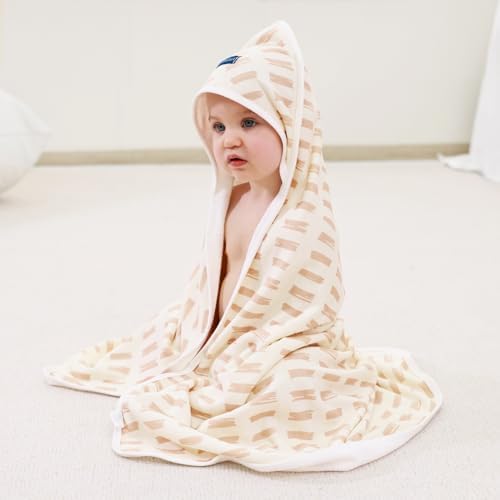 GRSSDER Baby Hooded Towel 2 Pack for Newborn 1