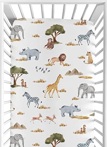 Sweet Jojo Designs Crib Sheet Set Jungle Animals 2 Pack