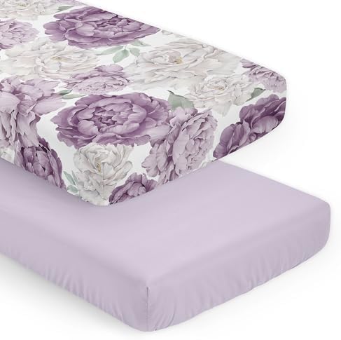 Sweet Jojo Designs Boho Crib Sheet Set 2 Pack Purple