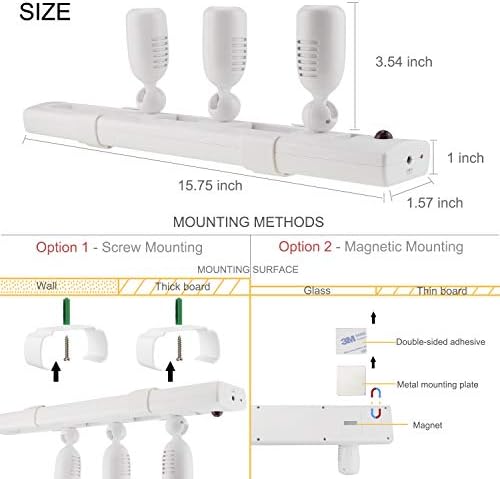 HONWELL Track Light with 3 Rotatable LED Heads