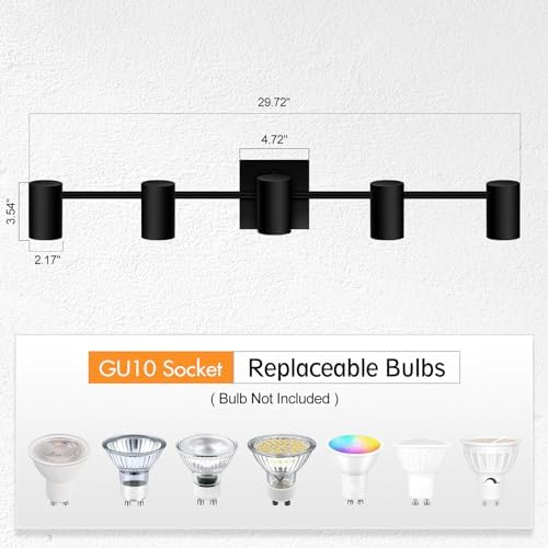 BoostArea 5-Light Track Lighting Kit for Kitchen and Living Room