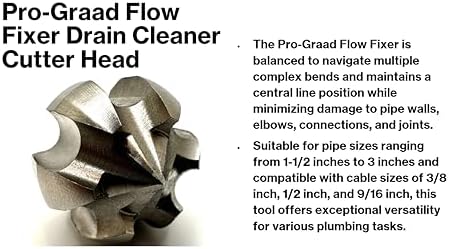 Pro-Graad 12 Flow Fixer Drain Cleaner Cutter Head 1
