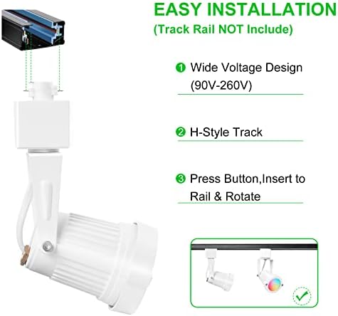 12W RGBW LED Track Light Heads with Remote Control 10 Pack