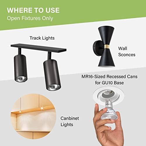 Sigalux 8 Pack GU10 LED Bulbs 50W Equivalent 3000K Warm White Non-Dimmable