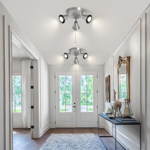 SEEBLEN 3-Light Track Ceiling Light with Pull Chain OnOff