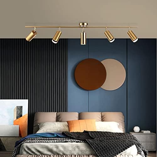 KCO 5-Light LED Track Lighting Kit Brushed Brass 1