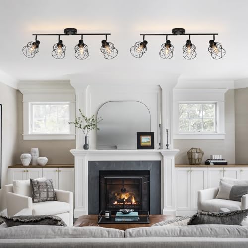 WILON 4-Light Track Ceiling Spot Light with Rotatable Arms and Industrial Design