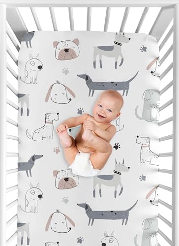 Sweet Jojo Designs Dog Boy Crib Sheet