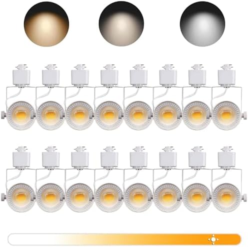 16PCS LED Track Lighting with 3CCT and Dimmable Brightness 1