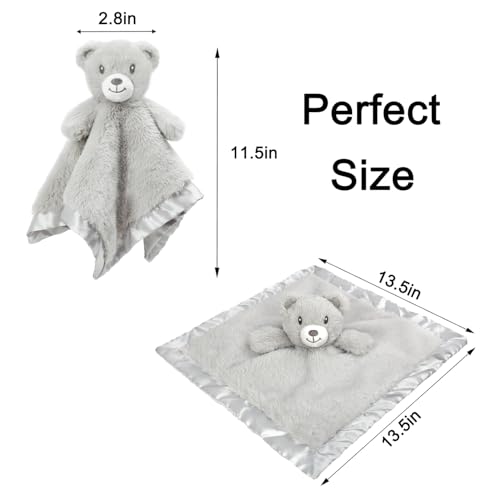 BEILIMU Bear Security Blanket 135 Inch Grey