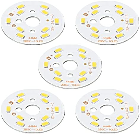MECCANIXITY COB LED Light Chip 5W 120lm 44mm Energy Saving Bulb 5Pcs