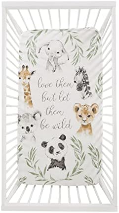 Levtex Baby - Mozambique Crib Fitted Sheet - Jungle Theme - 100 Cotton