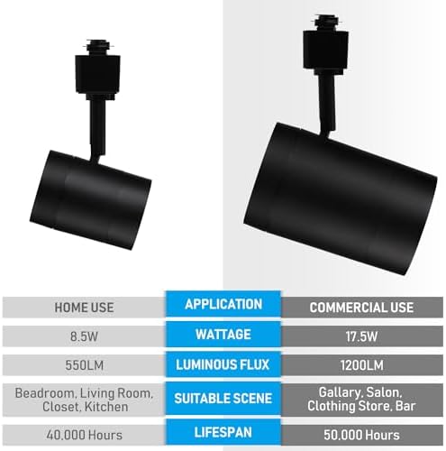 LEONLITE 175W LED Track Light Heads 36 Dimmable Pack of 4