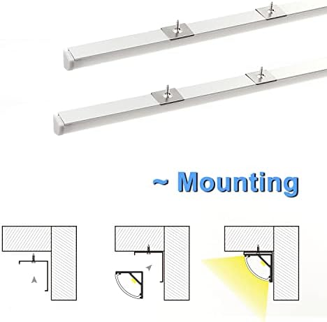 VST 6Pack 1ft Milky White LED Aluminum Channel with V Shape