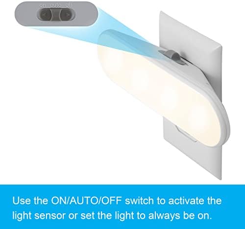 GE Ultrabrite LED Night Light Bar 4 Pack Dusk-to-Dawn Sensor