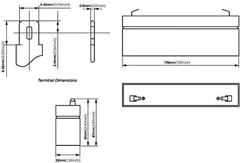 Vickers N-10 Replacement Rechargeable Battery for Digital Body Weight Scale